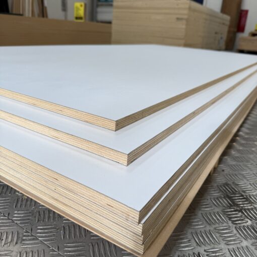 18mm White Matt HPL on Birch Plywood 2440 x 1220